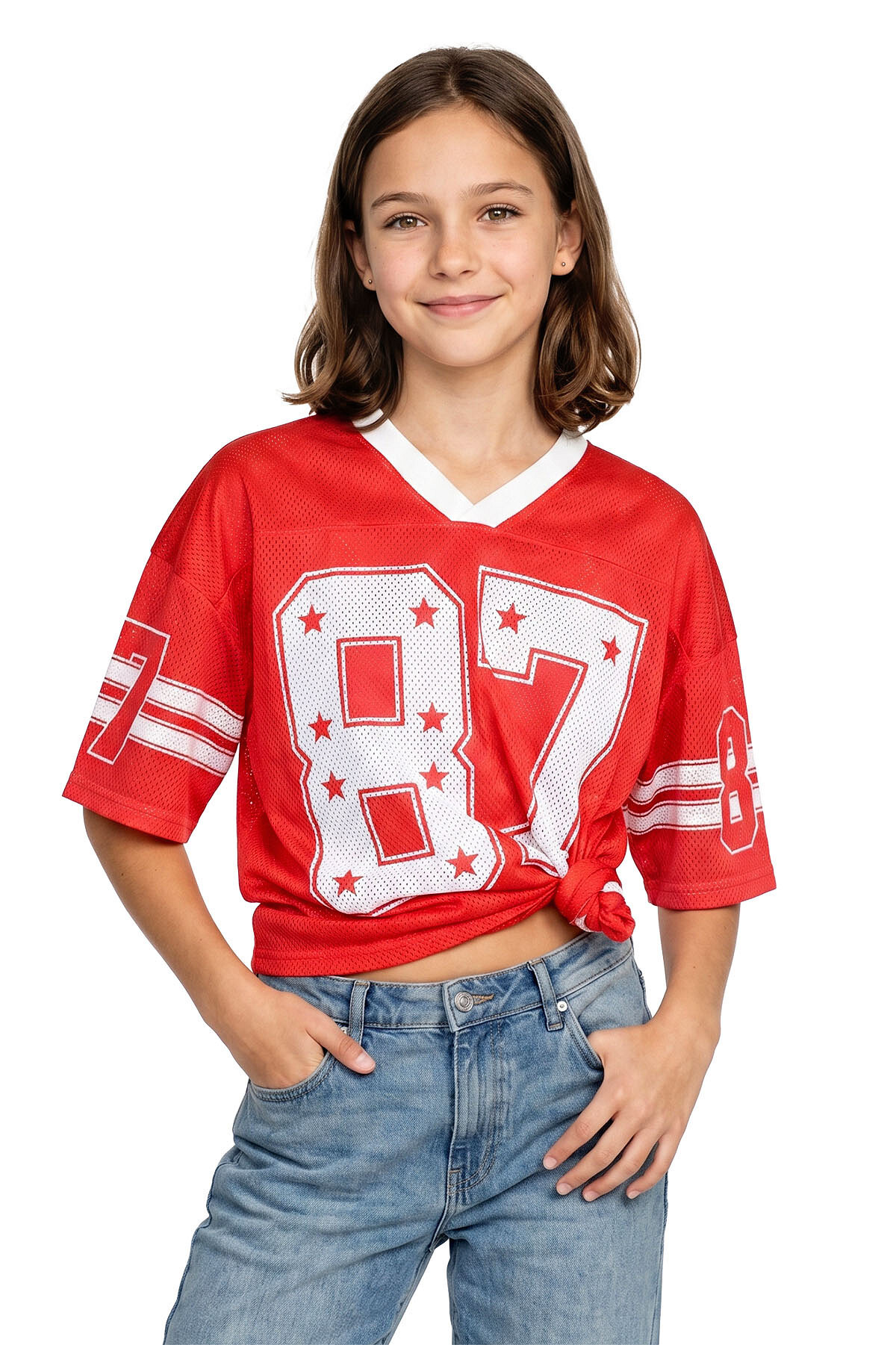 Ijshockeyshirt oversized rood