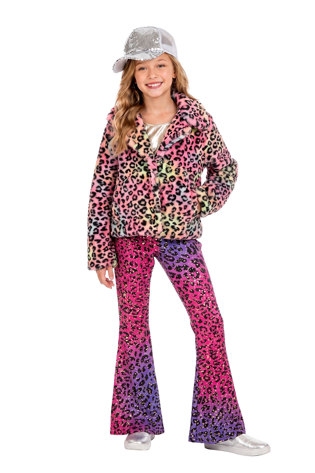 Bontjasje kort panter rainbow