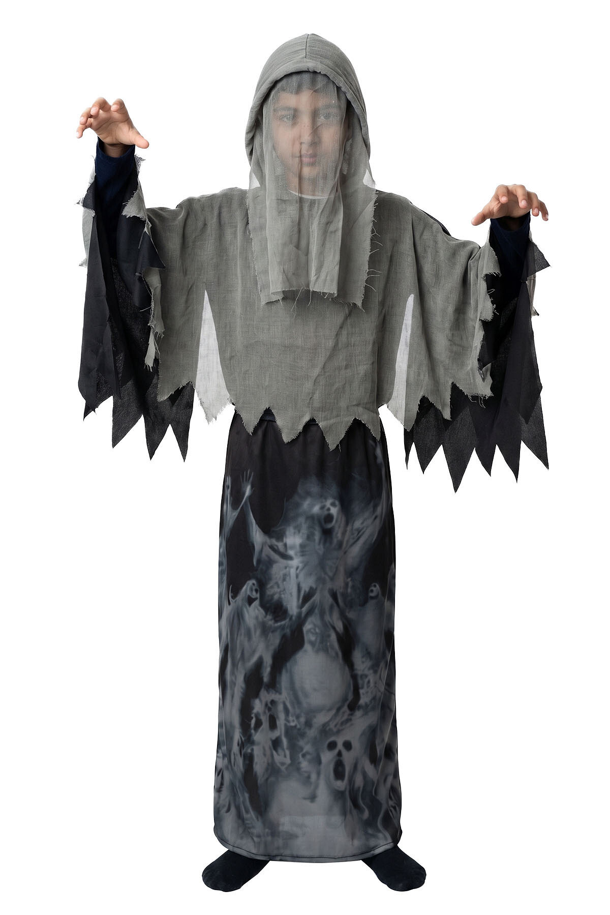 Halloween geest outfit met capuchon
