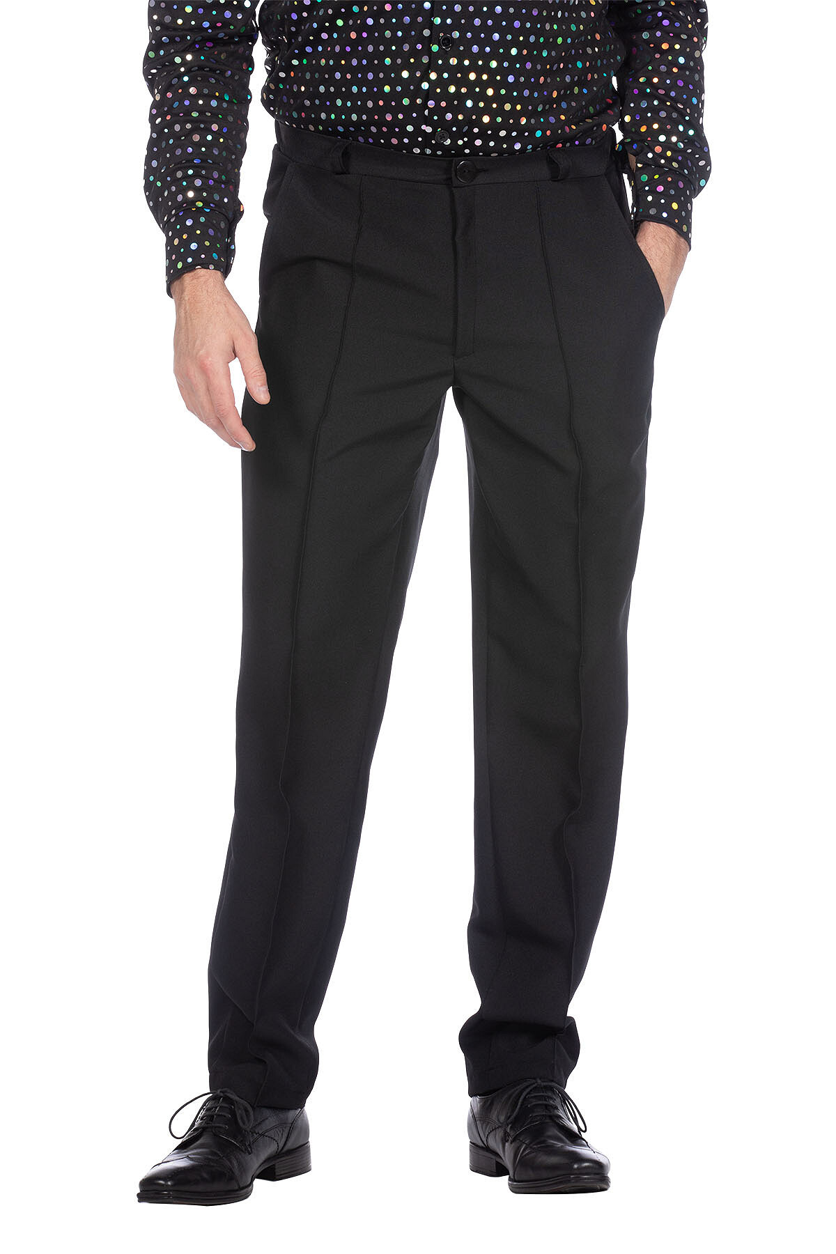 Heren pantalon met zakken zwart