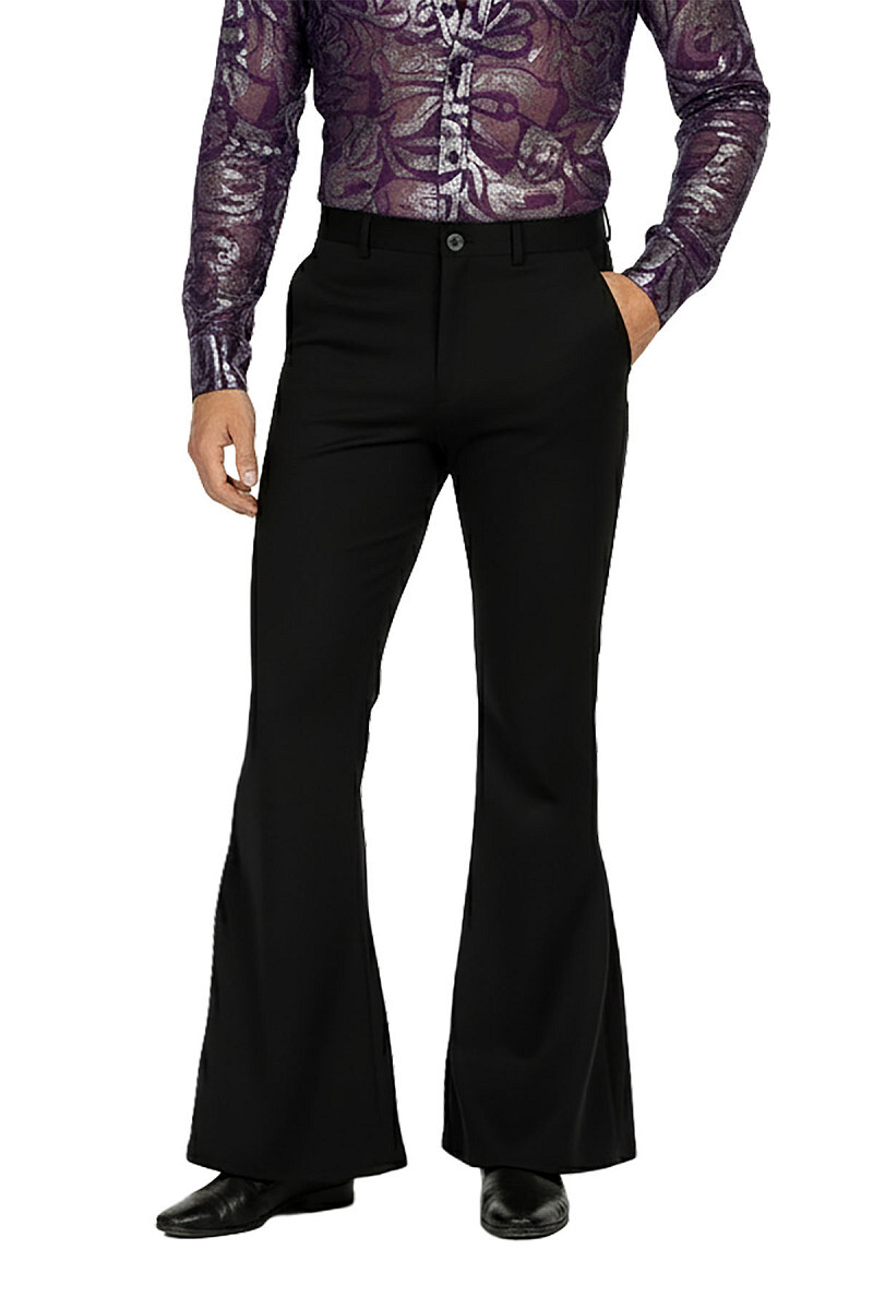 Flaired broek heren zwart