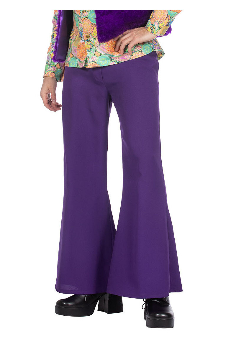 Flaired broek heren paars