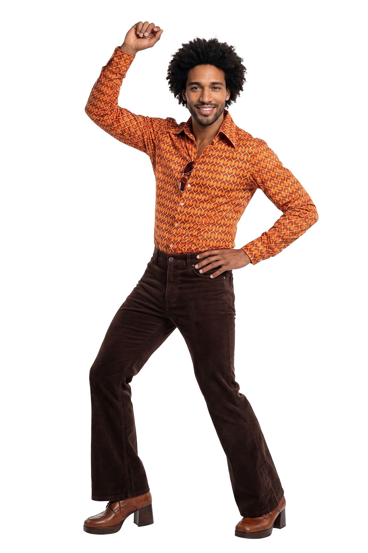 Retro blouse oranje