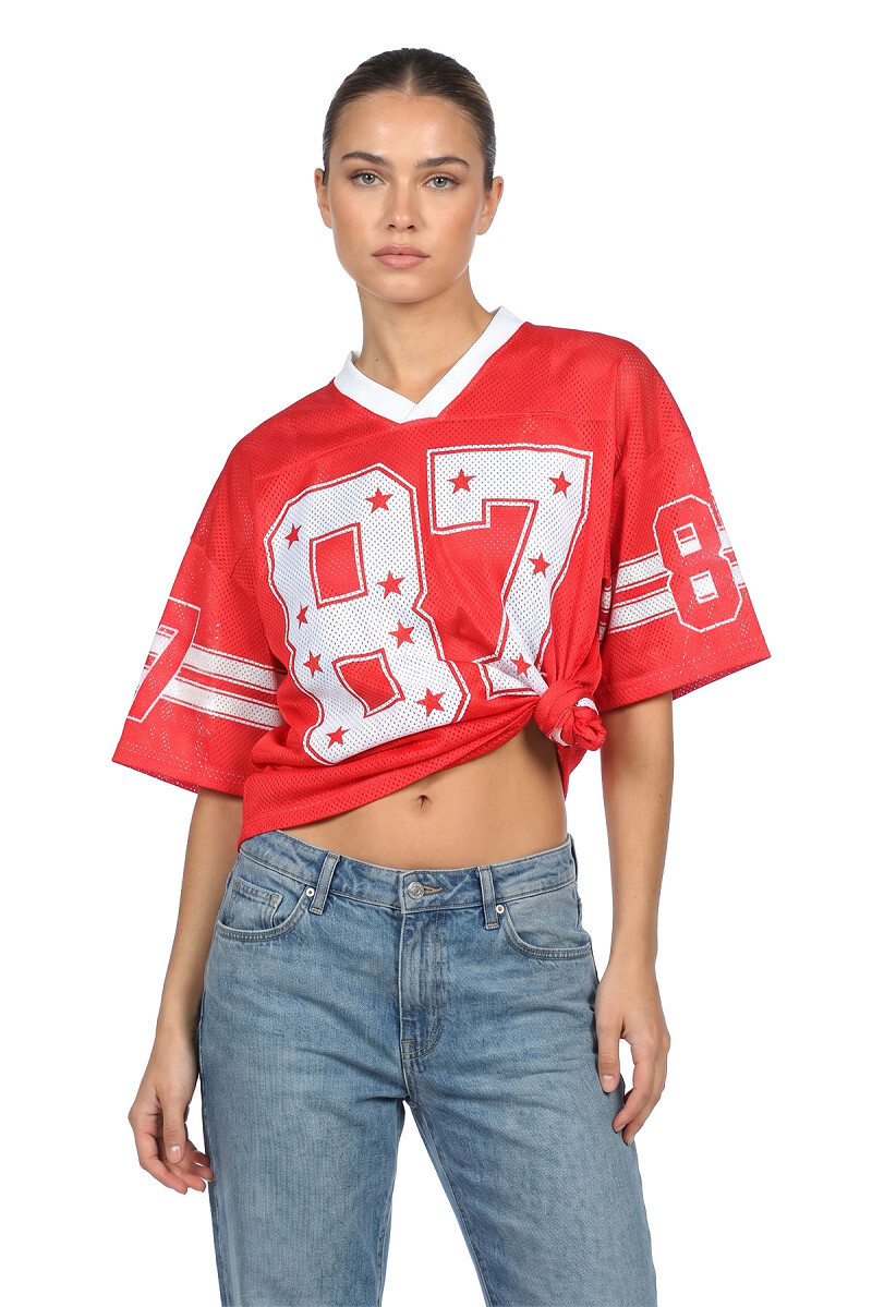 Ijshockey shirt oversized rood