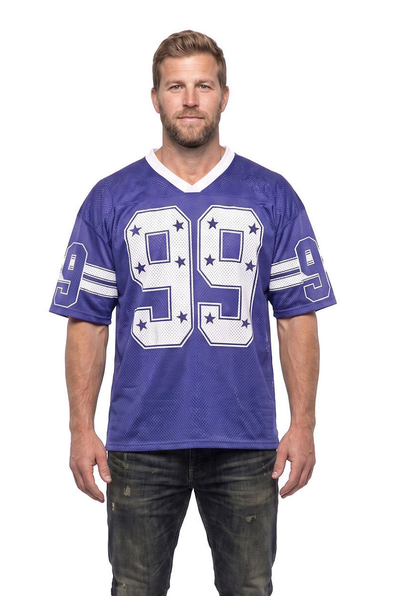 Ijshockey shirt oversized blauw