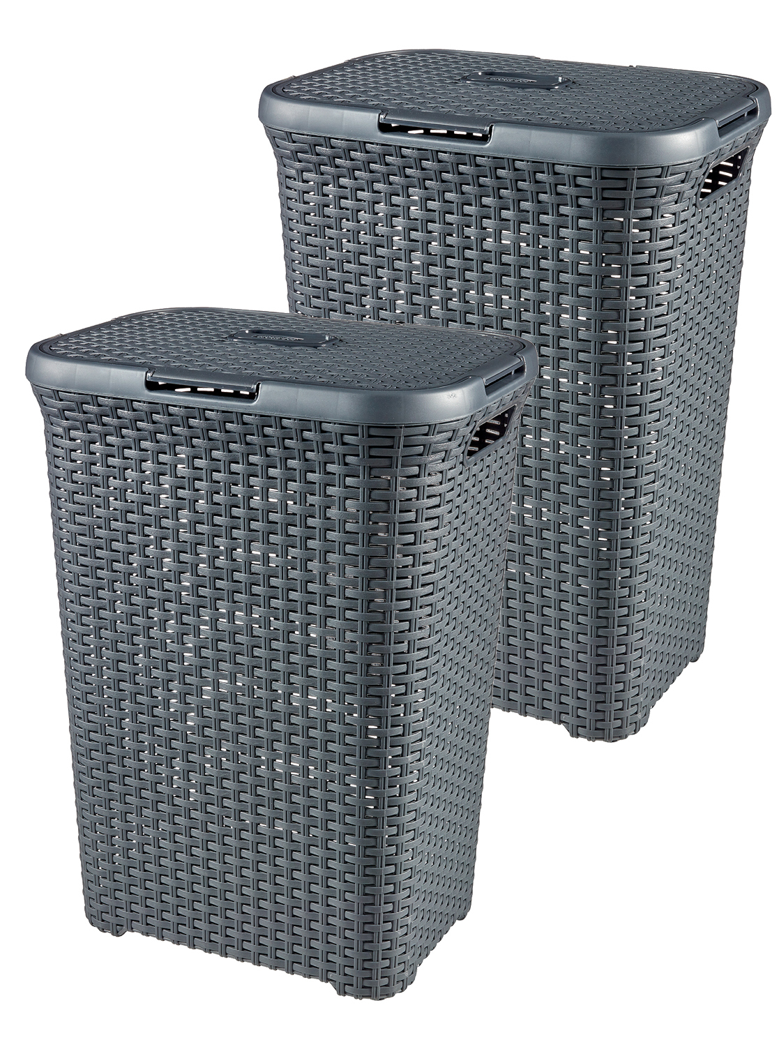 Curver style wasbox 60 liter antraciet 2 stuks
