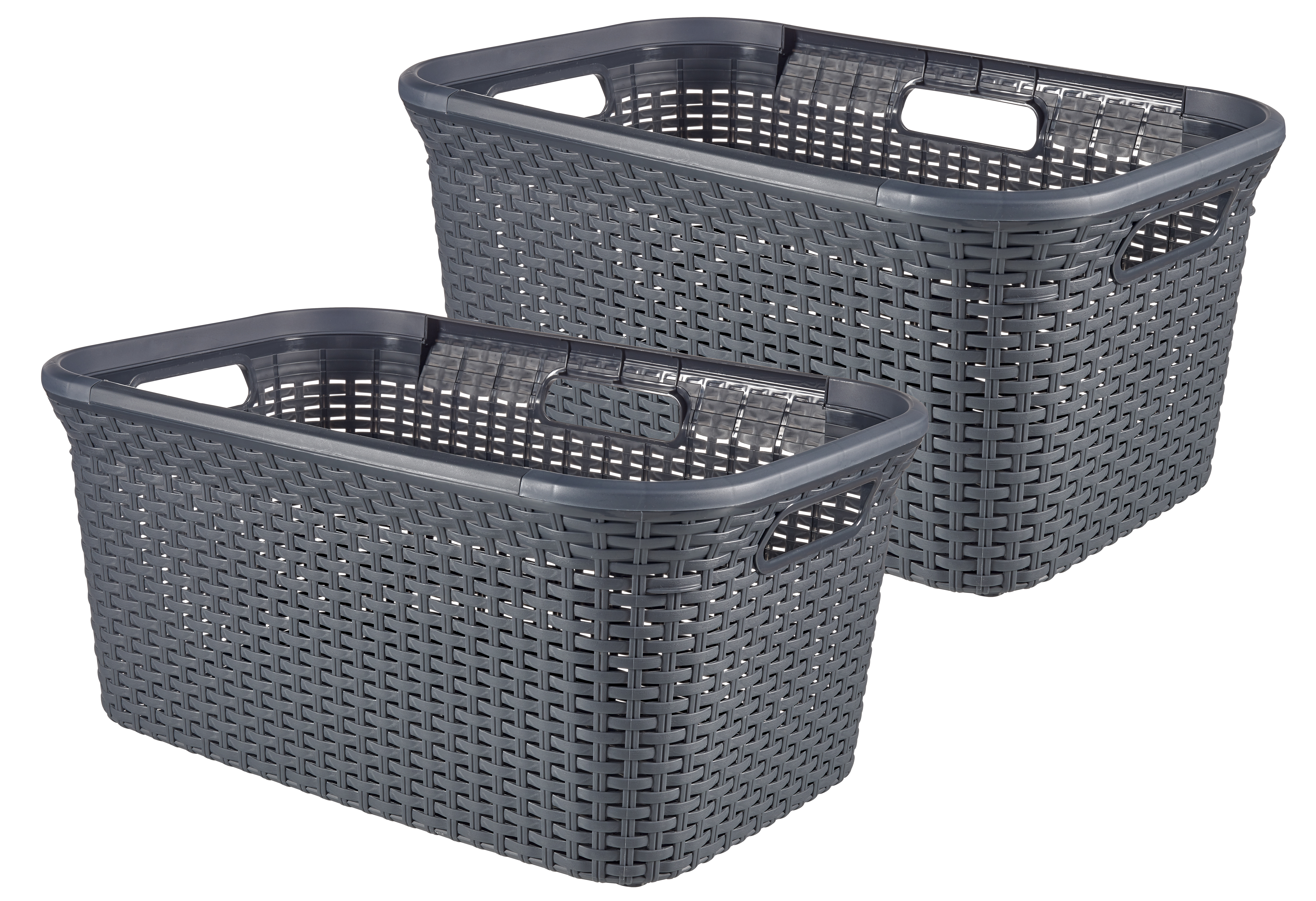 Curver style wasmand 45 liter antraciet 2 stuks