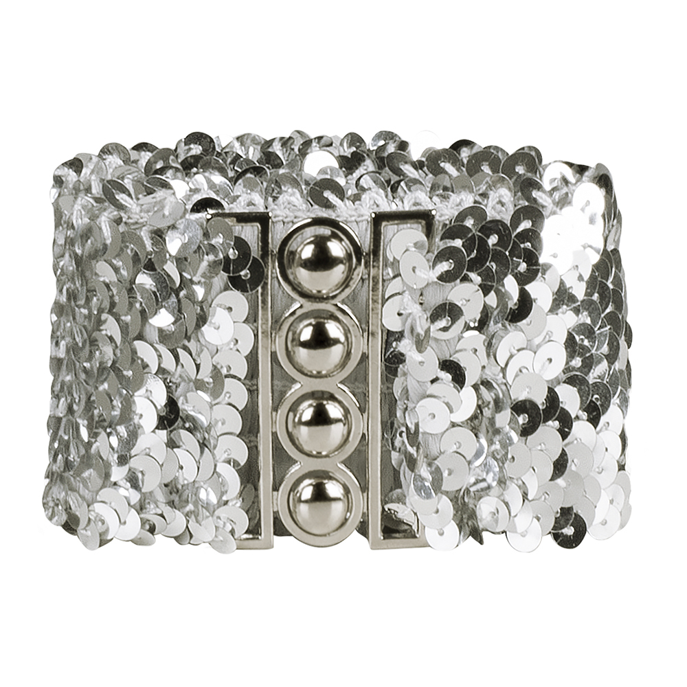 Riem Pailletten zilver