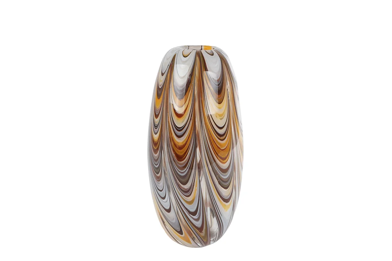 Vaas Fiene S oranje/bruin glas 14x14x29cm
