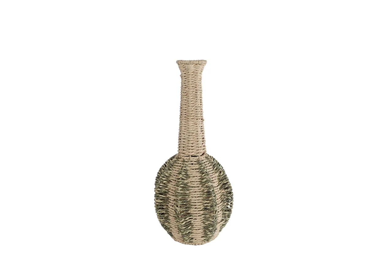 Vaas Tjitske S naturel/groen zeegras 20x20x40cm