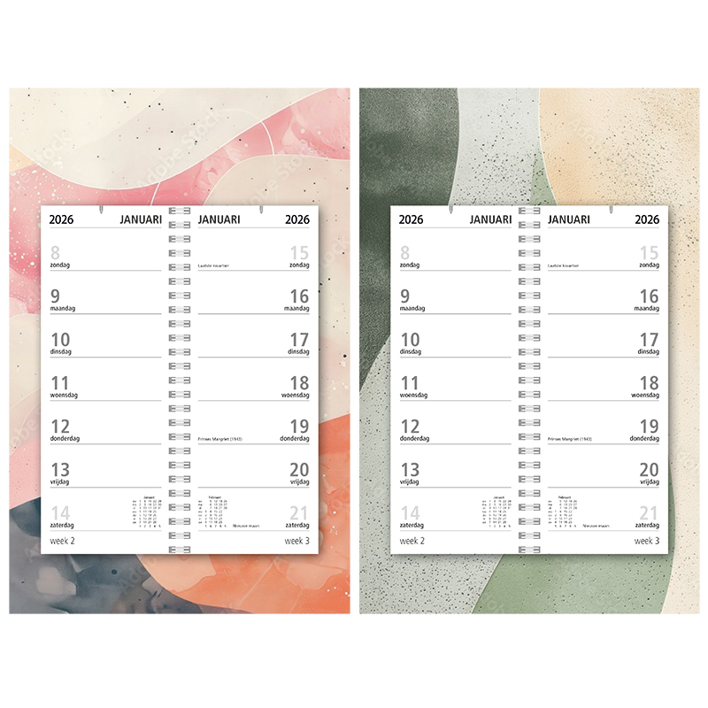 Wandkalender 2026 Interior - 2 weken overzicht