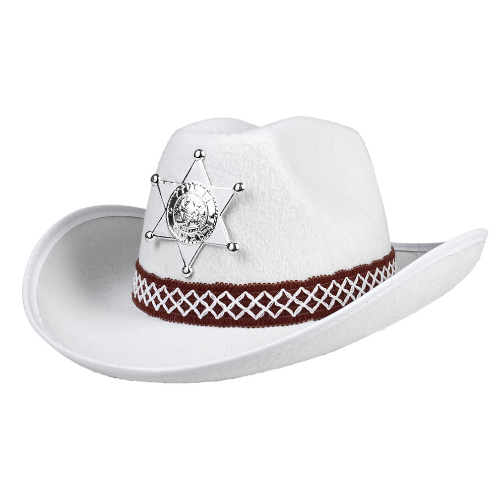 Hoed kind cowboy Sheriff wit