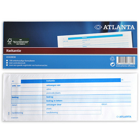 Atlanta Kwitantie 75x210mm 5420-030 Atlanta