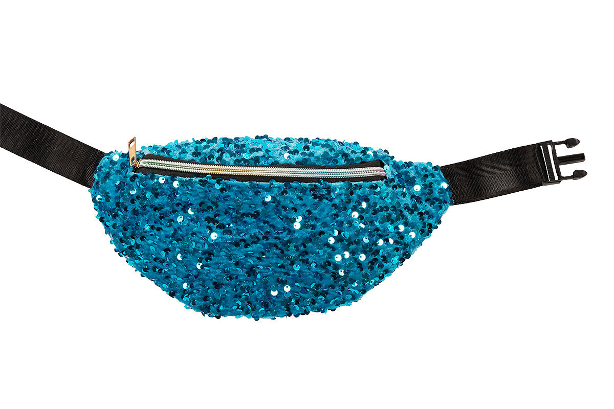 Heuptas aqua pailletten