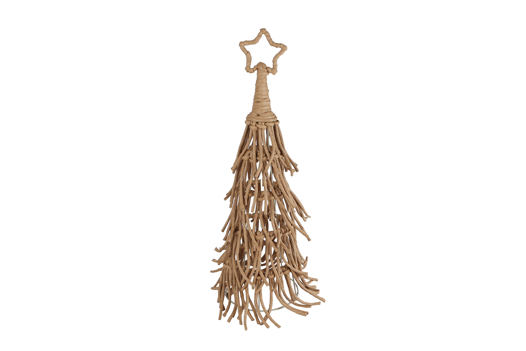 Kerstdecortie Boom met ster beige