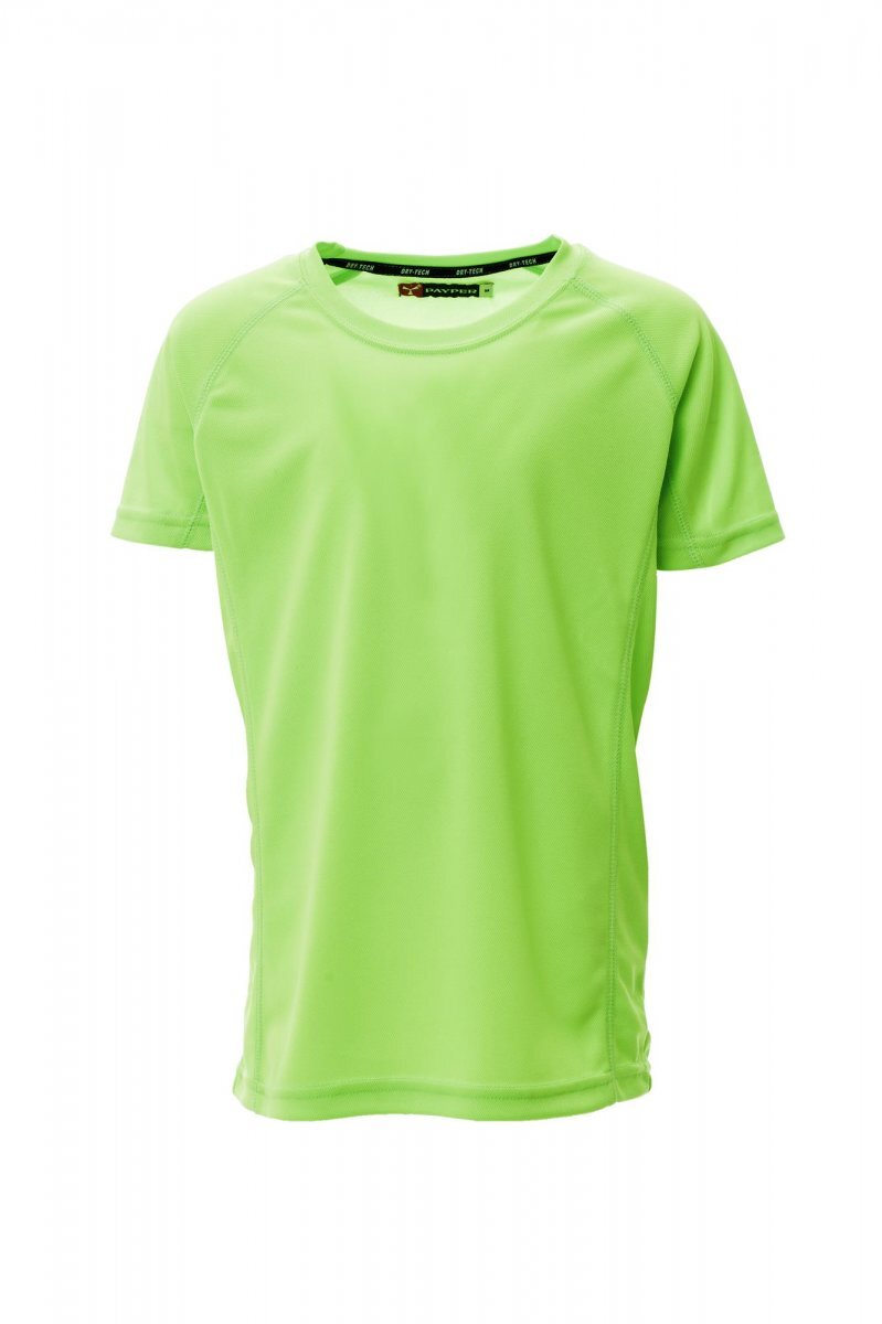 Kindershirt Runner fluor groen
