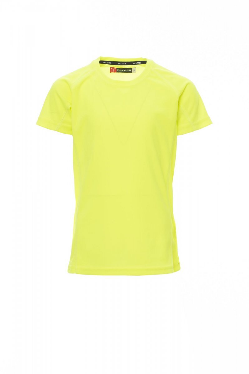 Kindershirt Runner fluor geel