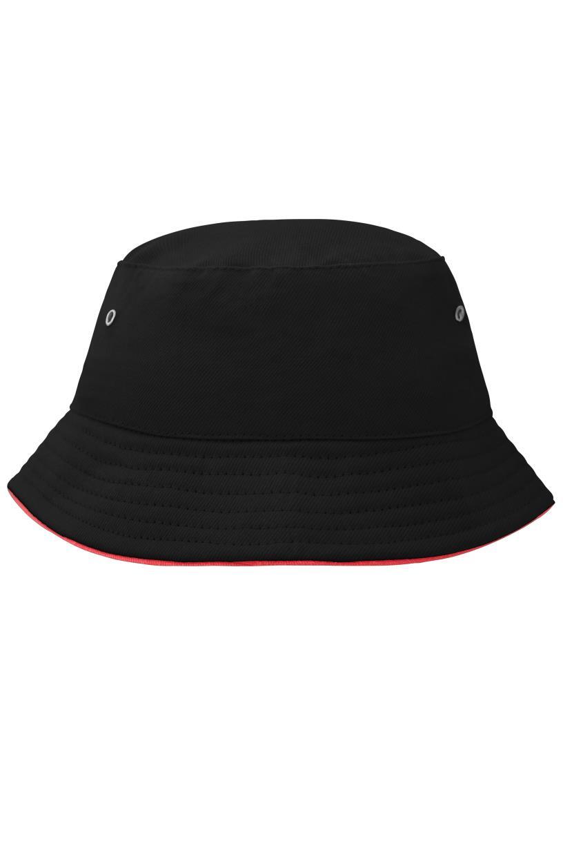 Kinder vissershoedje red black