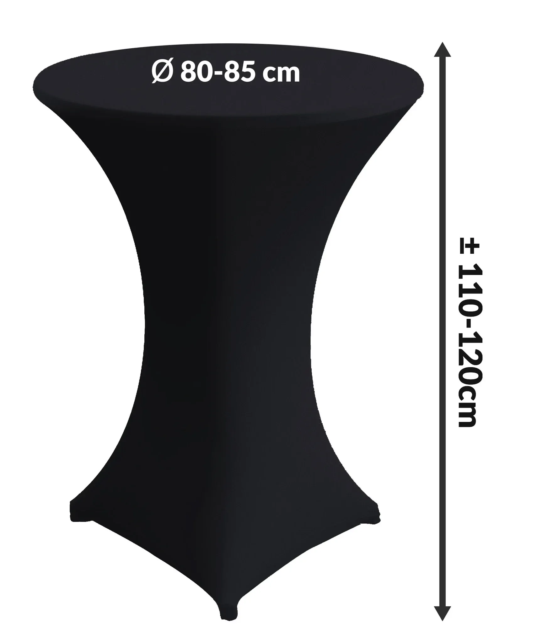 Wicotex statafelrok hoes zwart 80x110cm