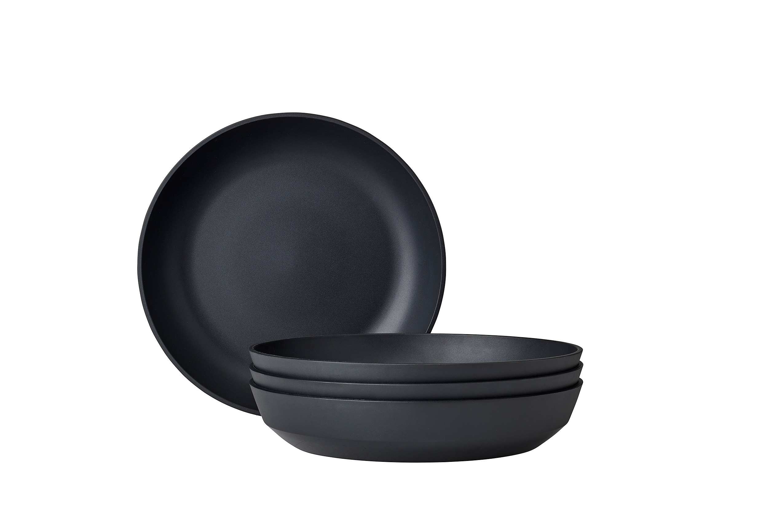 Set van 4 Mepal diepe borden silueta 210 mm nordic black