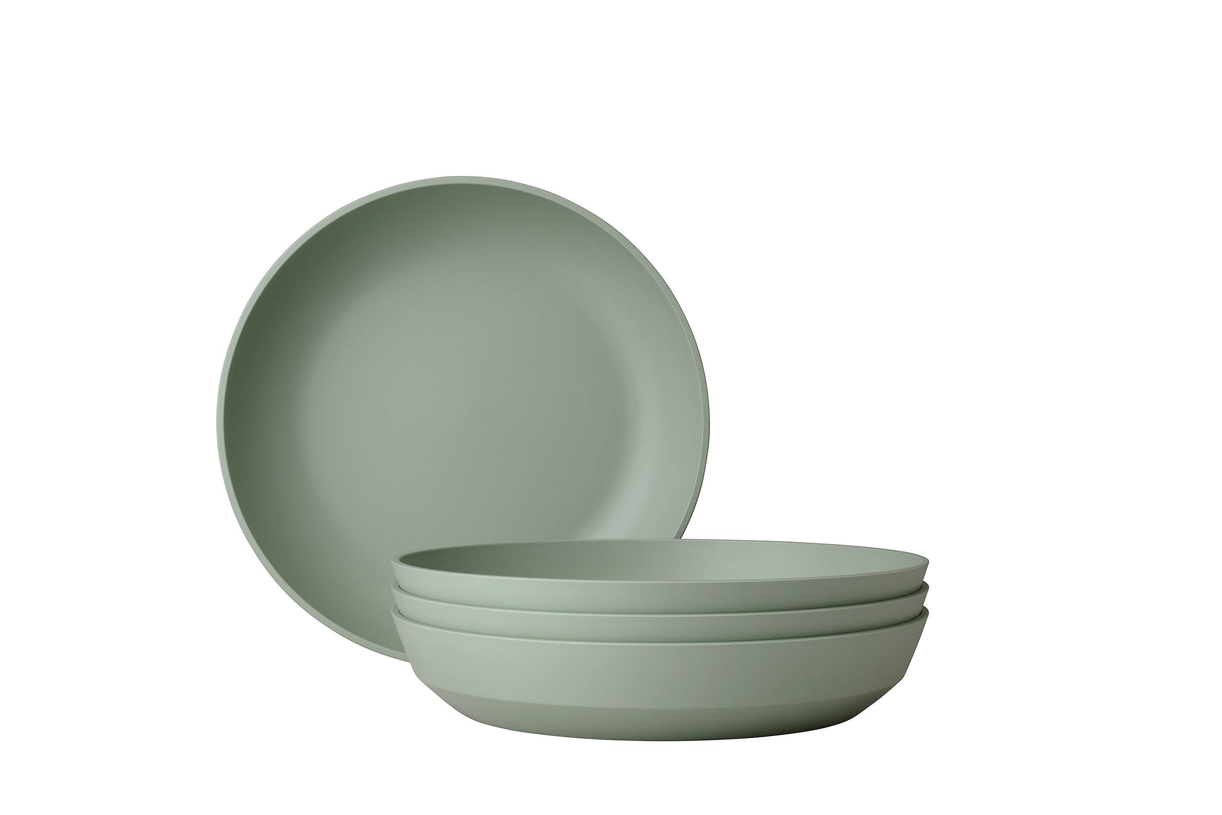 Set van 4 Mepal diepe borden silueta 210 mm nordic sage