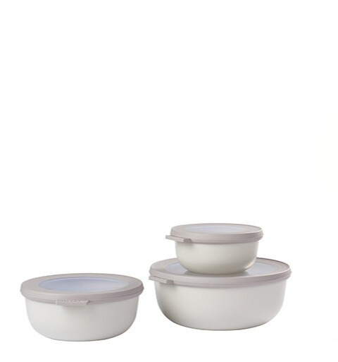 Mepal set van 3 multikommen rond cirqula nordic white 350 ml + 750 ml + 1250 ml