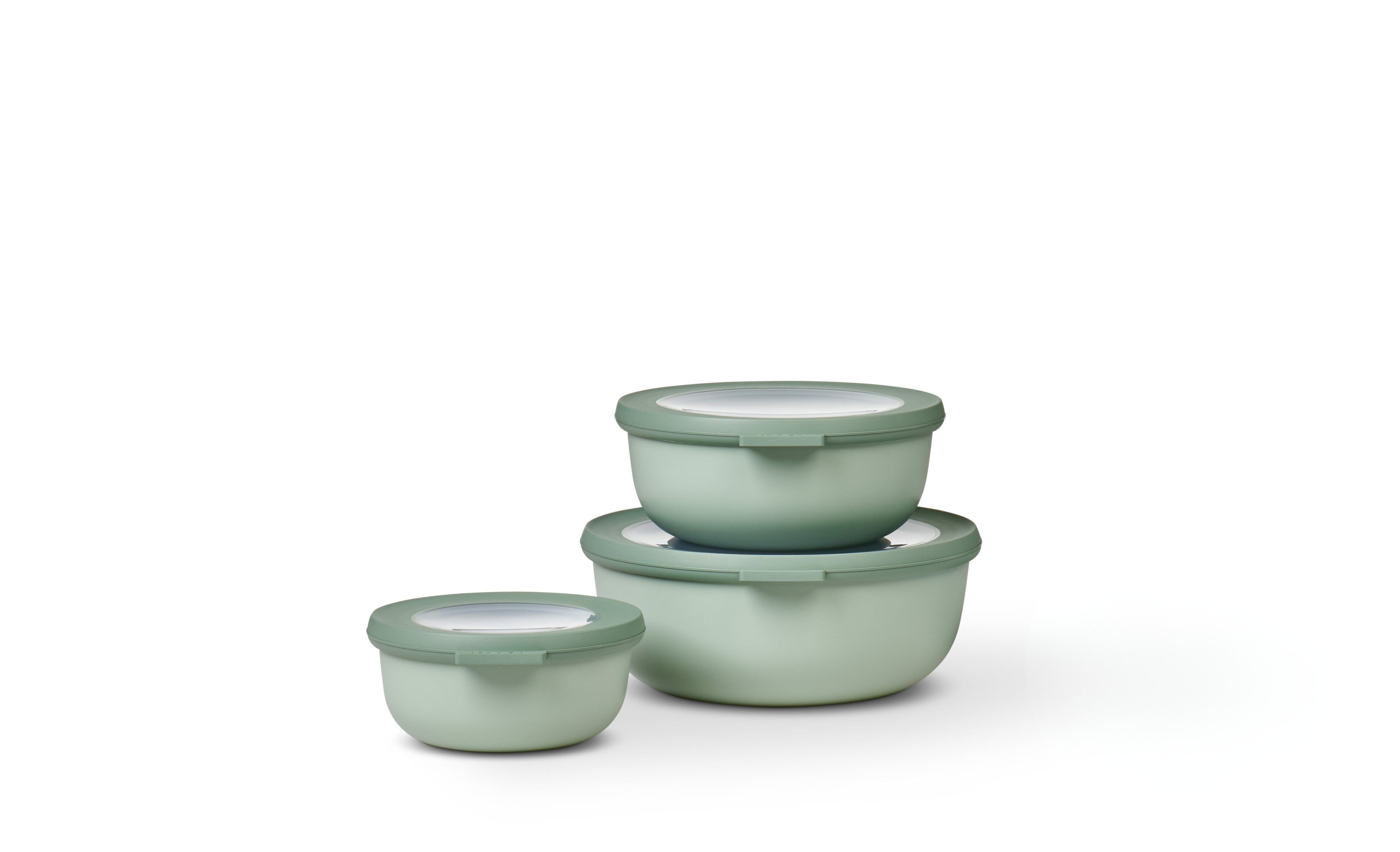Mepal set van 3 multikommen rond cirqula nordic sage 350 ml + 750 ml + 1250 ml