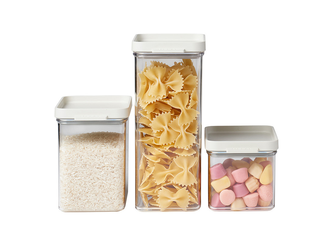 Set van 3 Mepal bewaardozen Omnia nordic white 700 ml + 1100 ml + 2000 ml