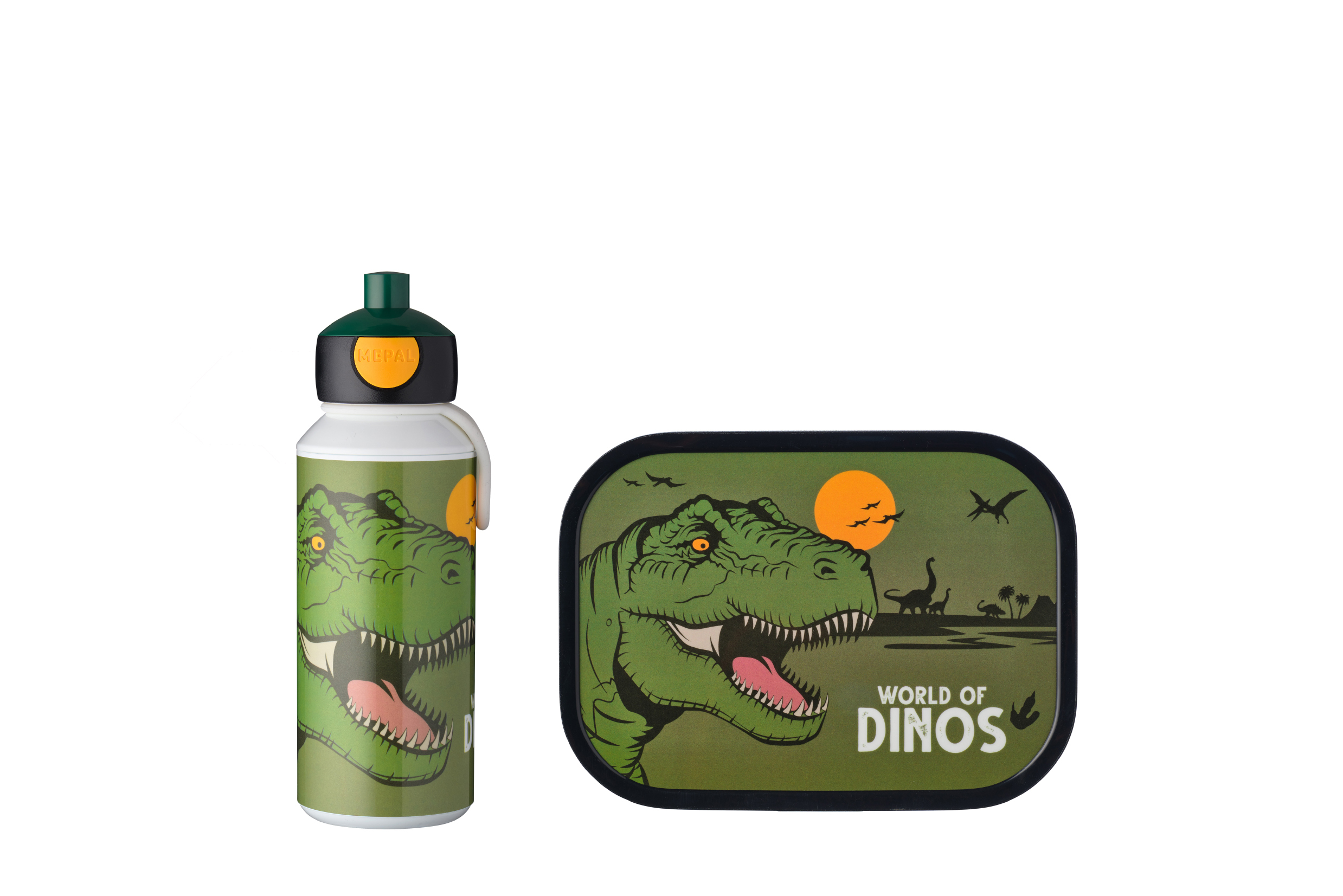 Mepal 2-delige lunchset campus dino lunchbox + drinkfles pop-up