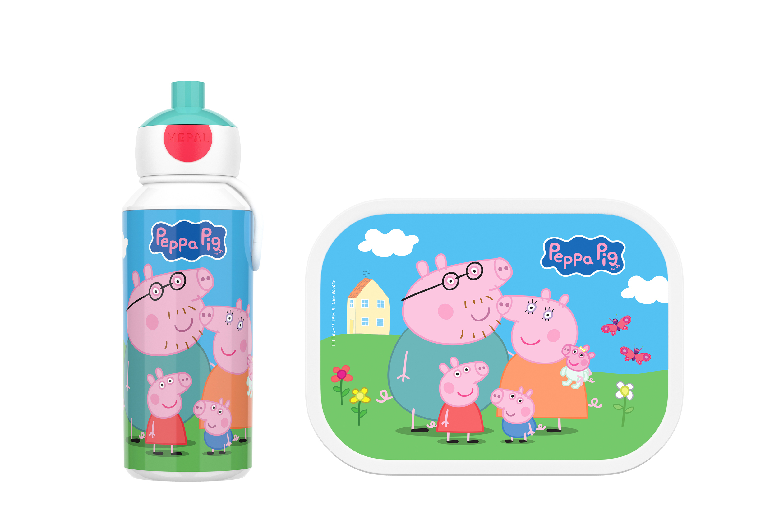 Mepal 2-delige lunchset campus Peppa Pig lunchbox + drinkfles pop-up