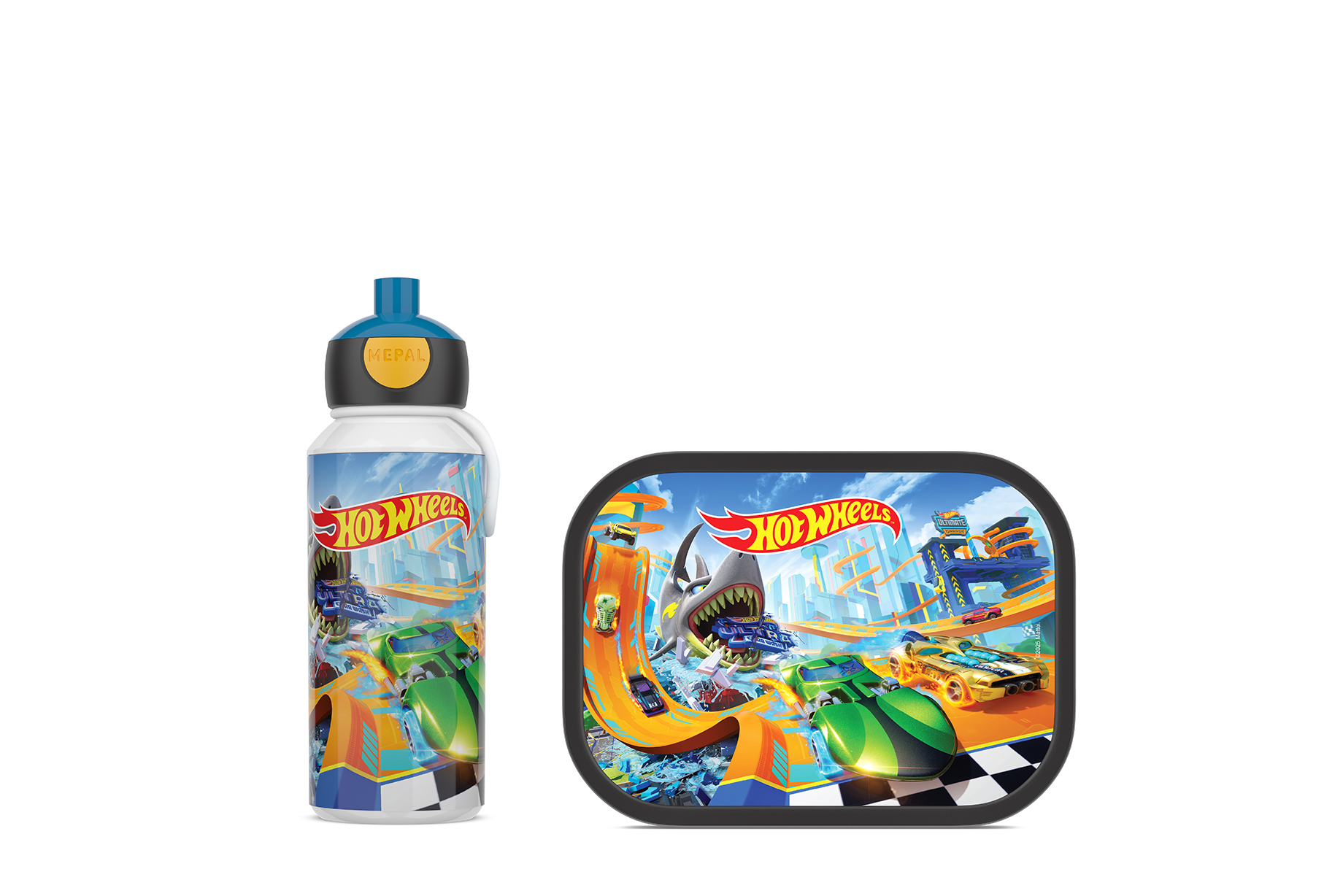 Mepal 2-delige lunchset campus Hot Wheels lunchbox + drinkfles pop-up