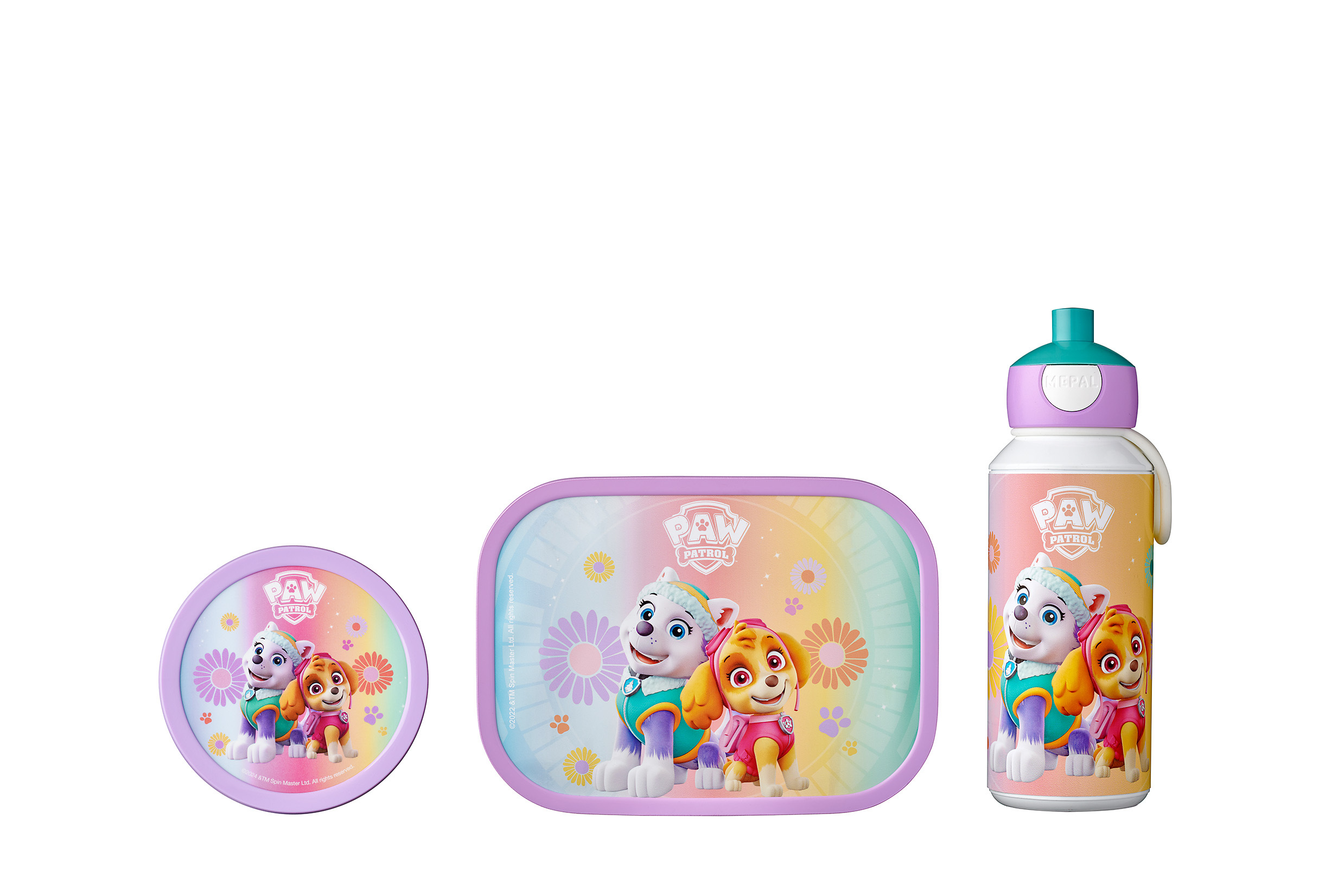 Mepal 3-delige lunchset campus Paw Patrol girls lunchbox + fruitbox + drinkfles pop-up