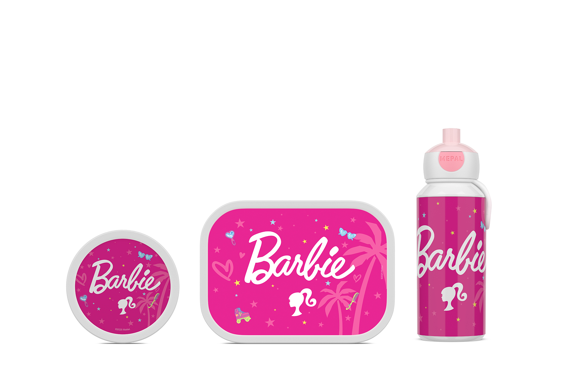 Mepal 3-delige lunchset campus Barbie lunchbox + fruitbox + drinkfles pop-up