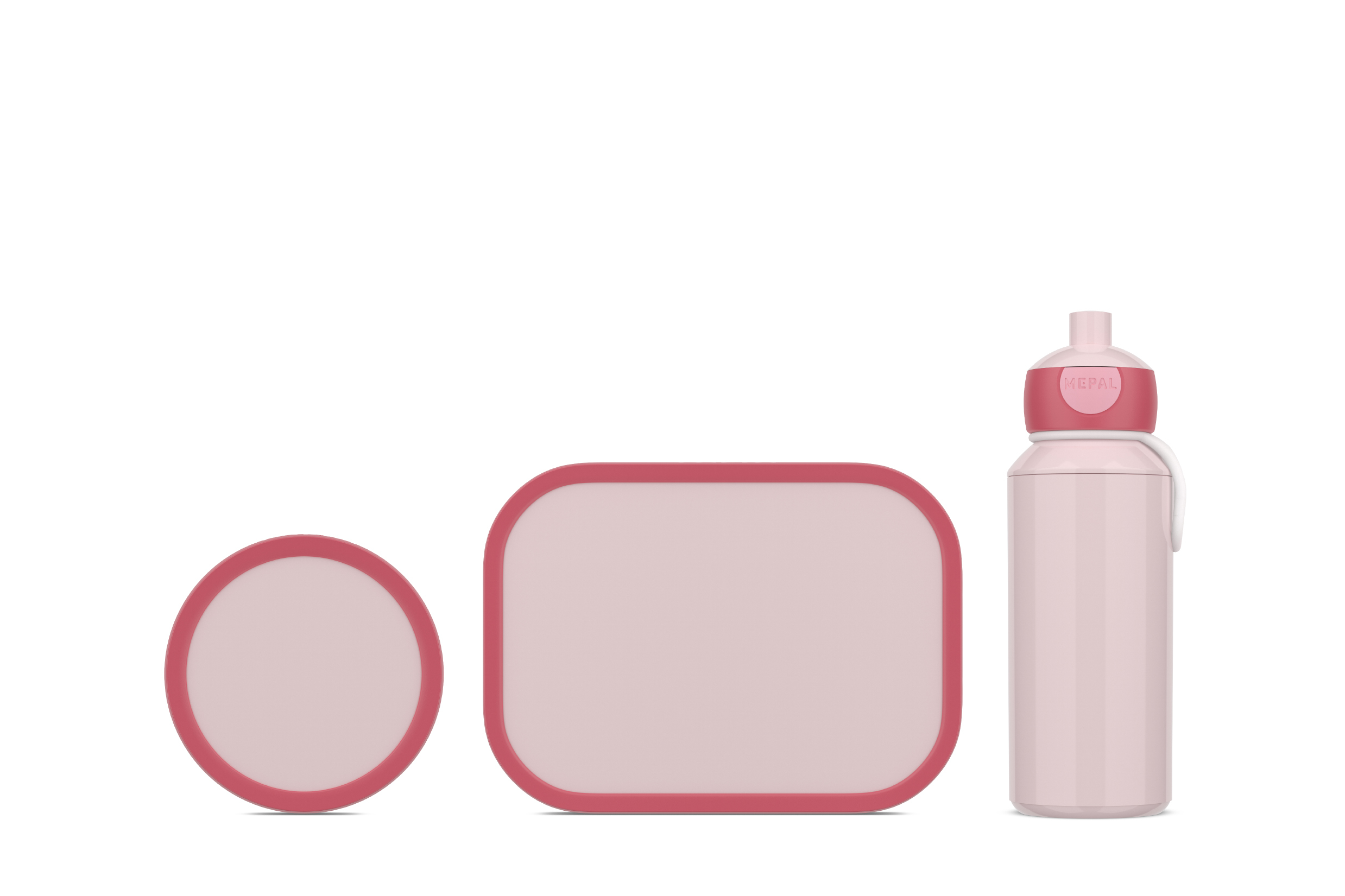 Mepal 3-delige lunchset campus cool pink lunchbox + fruitbox + drinkfles pop-up