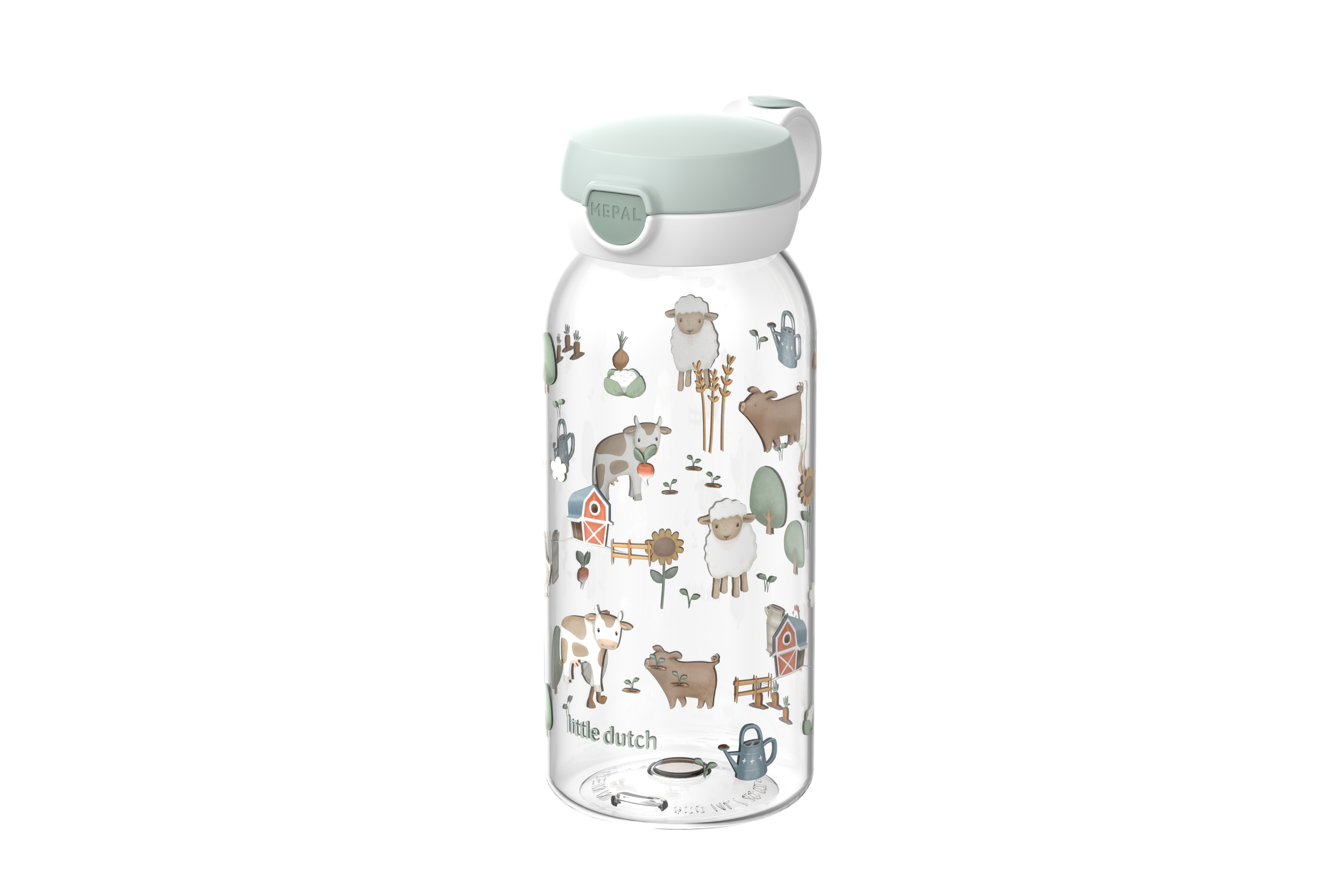 Mepal campus drinkfles met flipdop 600 ml Little Dutch little farm
