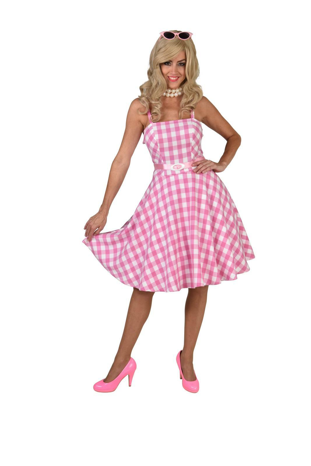 Poppenjurk pink/wit