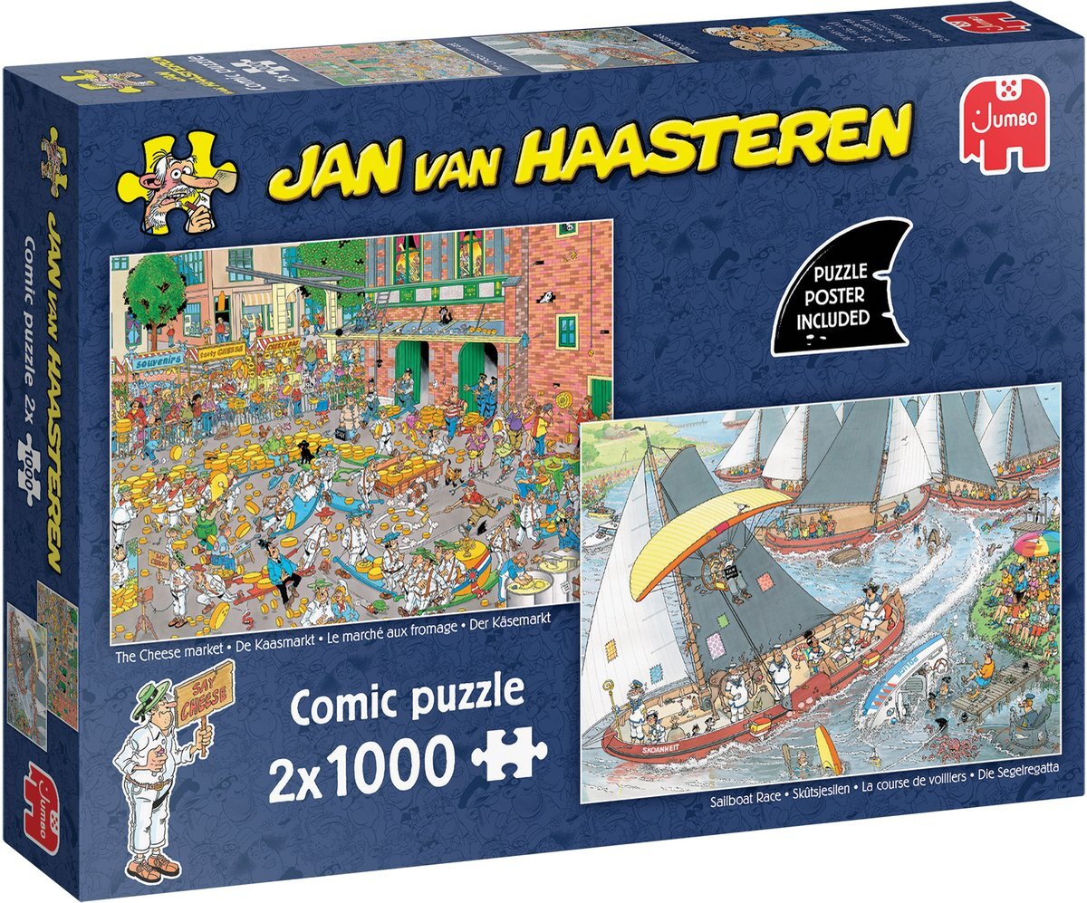 Jumbo Jan van Haasteren De Kaasmarkt & Sksjesilen 2 x 1000 stukjes