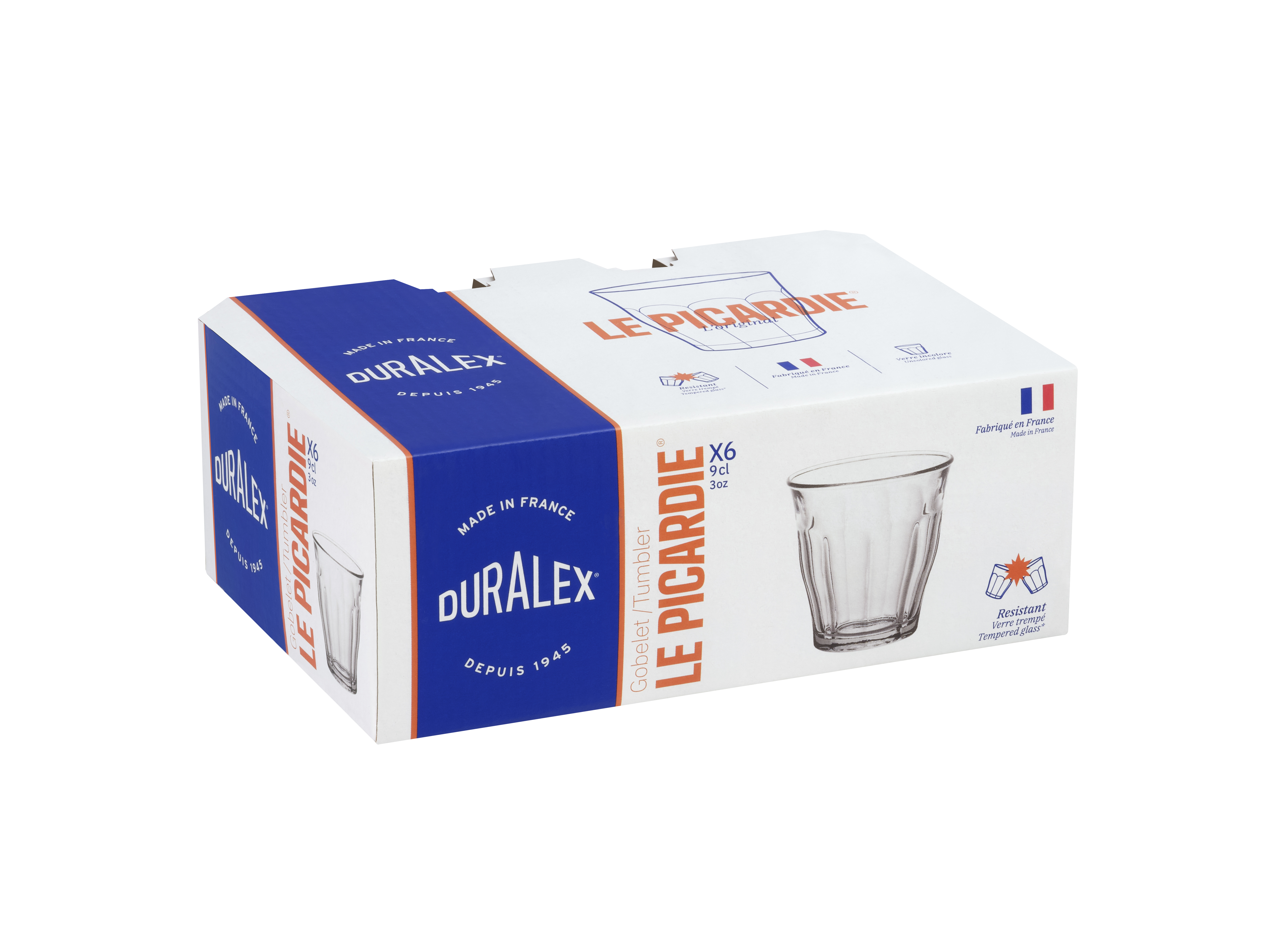 Duralex picardie glas 9cl doos 6 stuks
