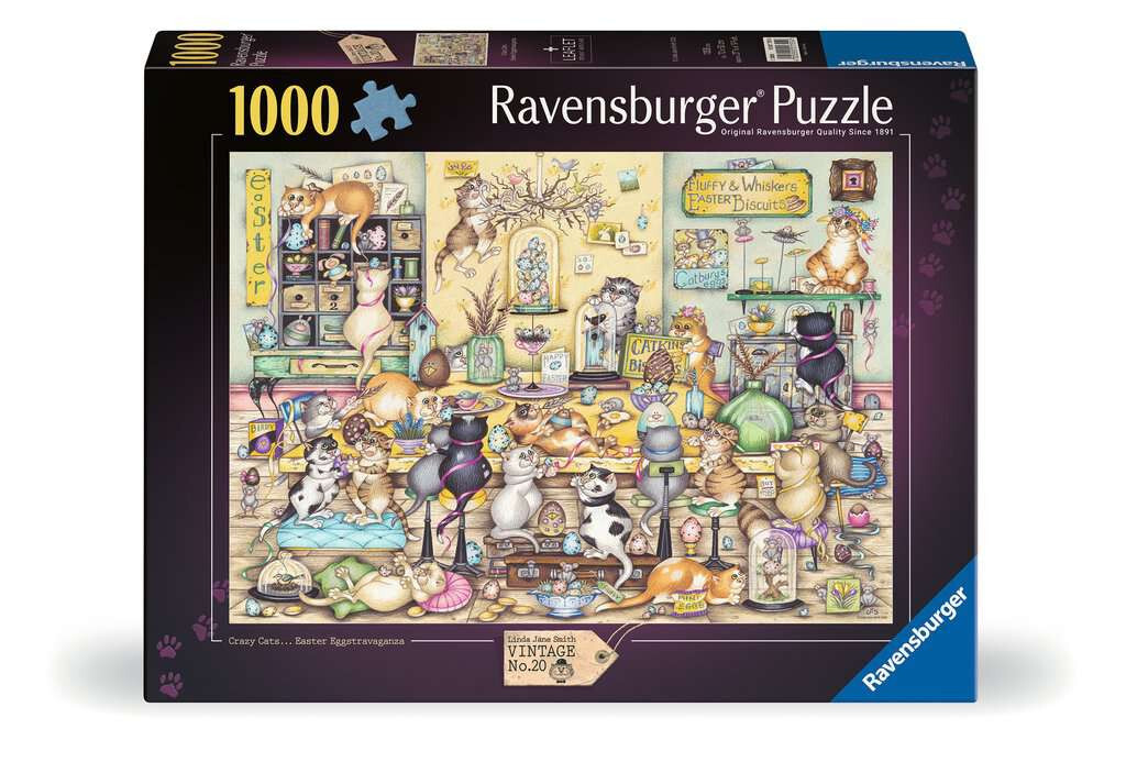 Ravensburger puzzel Crazy cat paaseierenfestijn 1000 stukjes