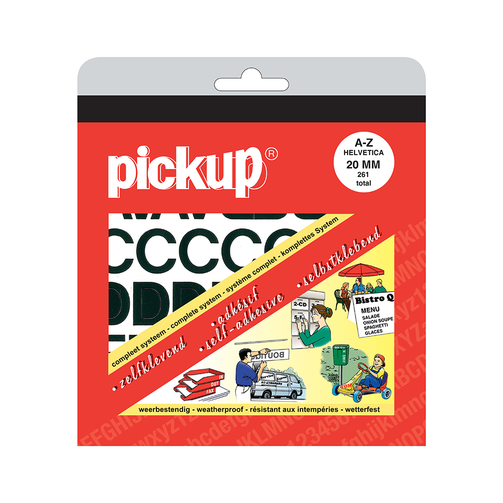 Pickup Letterboek Helvetica zwart 20 mm