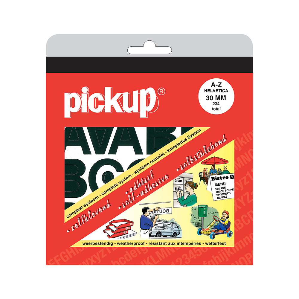 Pickup Letterboek Helvetica zwart 30 mm
