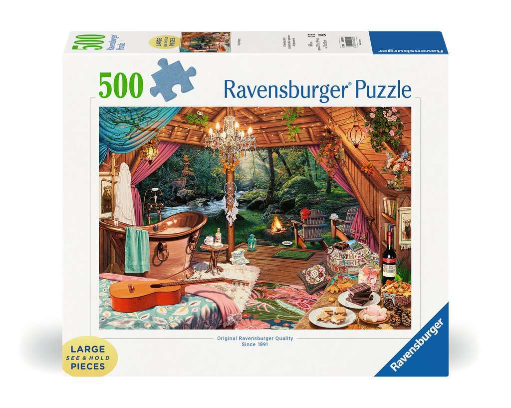 Ravensburger puzzel Cozy glamping 500 stukjes XL