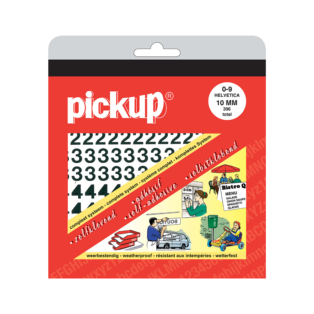 Pickup Cijferboek Helvetica zwart 10 mm