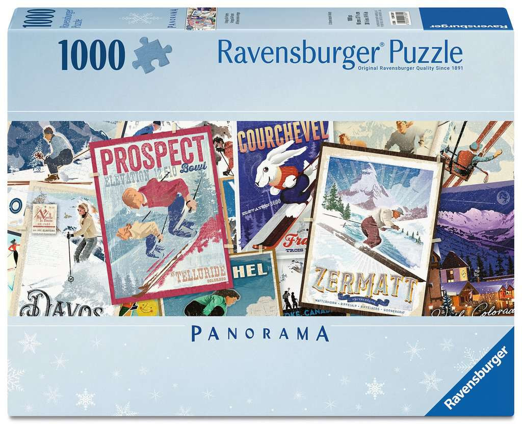 Ravensburger puzzel Vintage ski posters 1000 stukjes