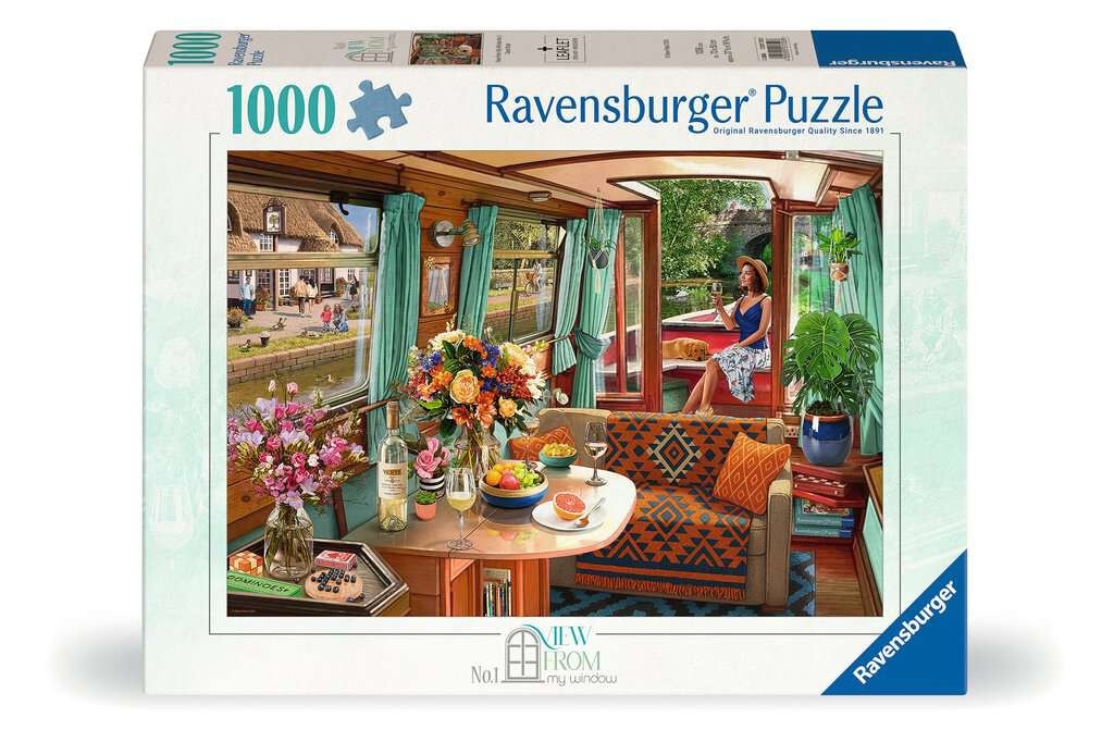 Ravensburger puzzel View from my window No.1 canal boat 1000 stukjes