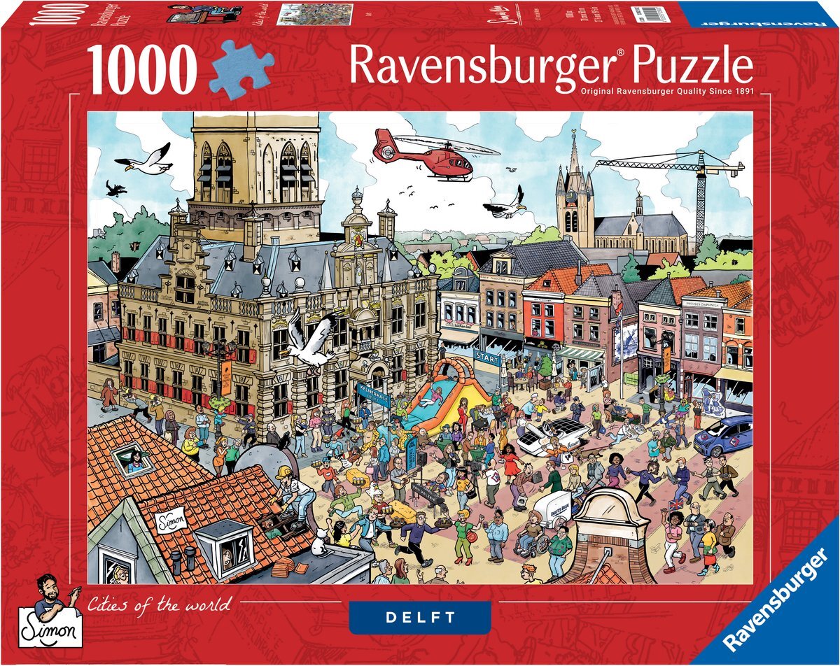 Ravensburger puzzel cities of the world Delft 1000 stukjes