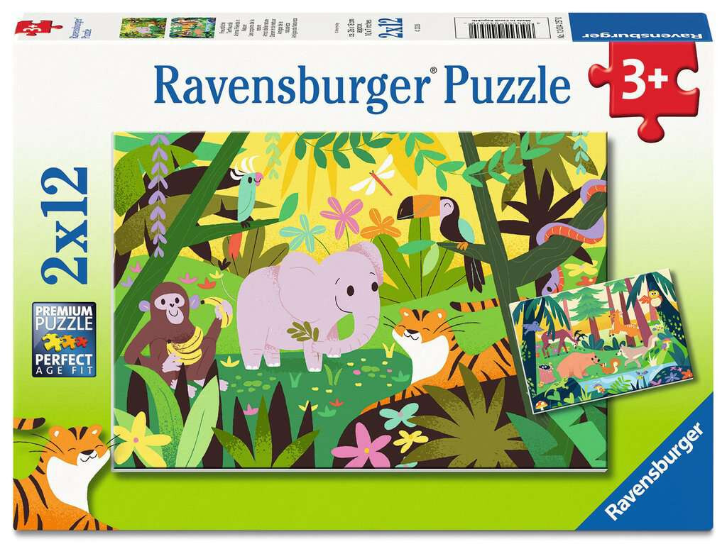 Ravensburger puzzel Animal Friends in Nature 2x12 stukjes
