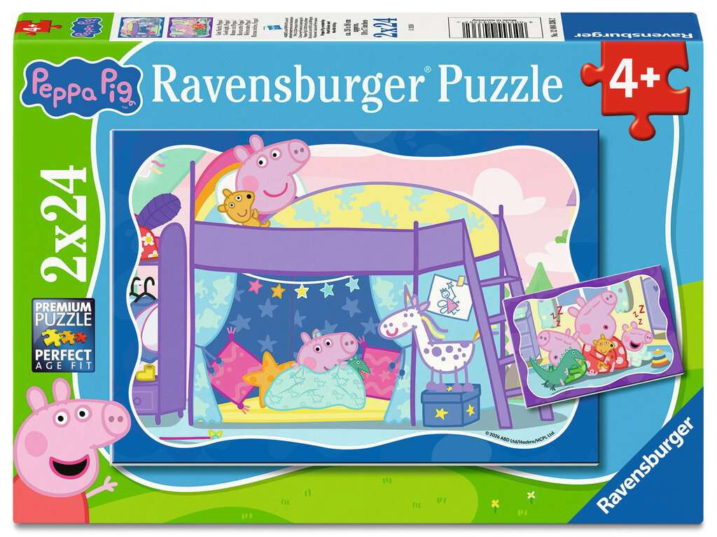 Ravensburger puzzel Good night, Peppa! 2x24 stukjes