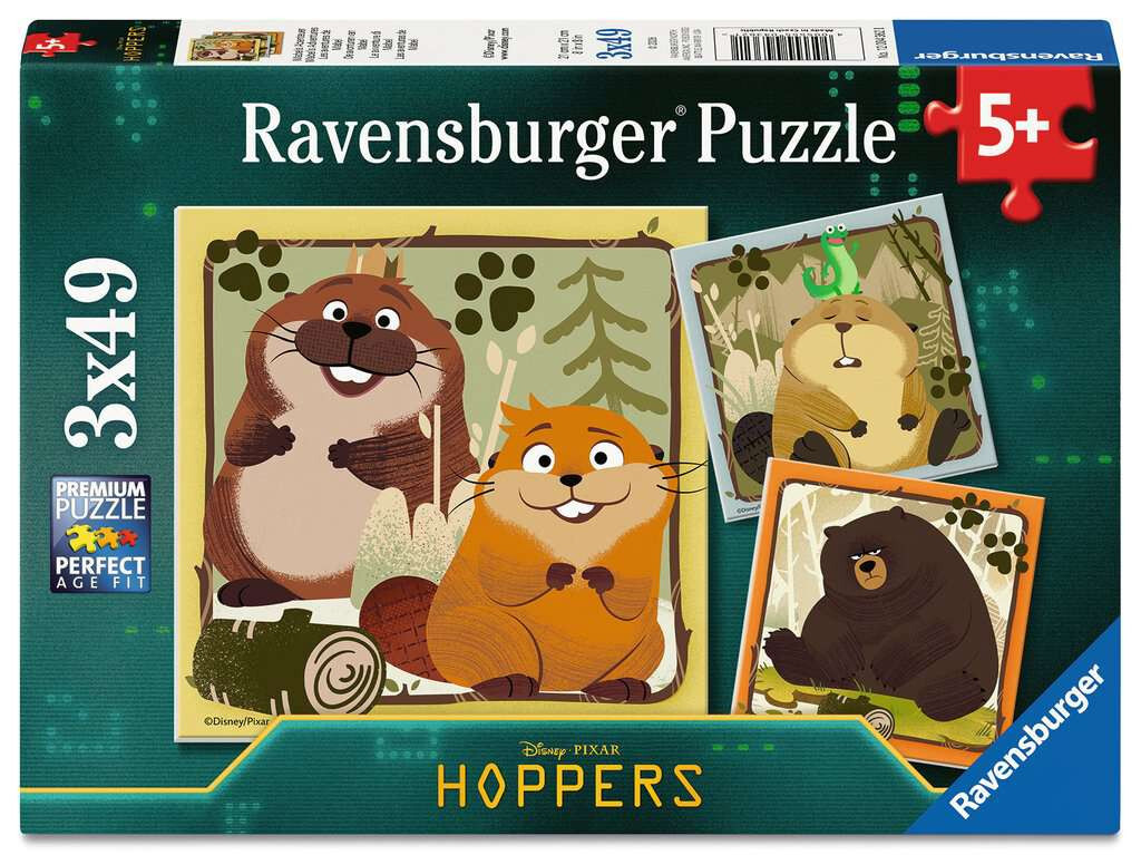 Ravensburger puzzel Hoppers: Mabel's Adventures 3x49 stukjes