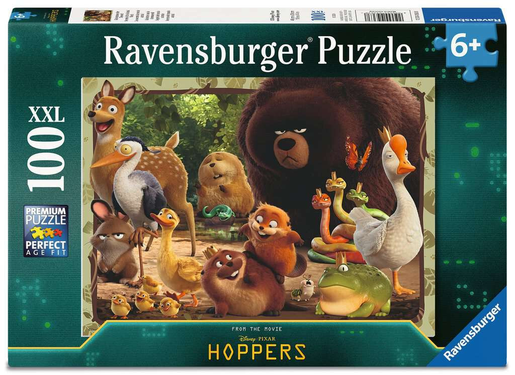 Ravensburger puzzel Hoppers: Secrets of the Animal World 100 stukjes